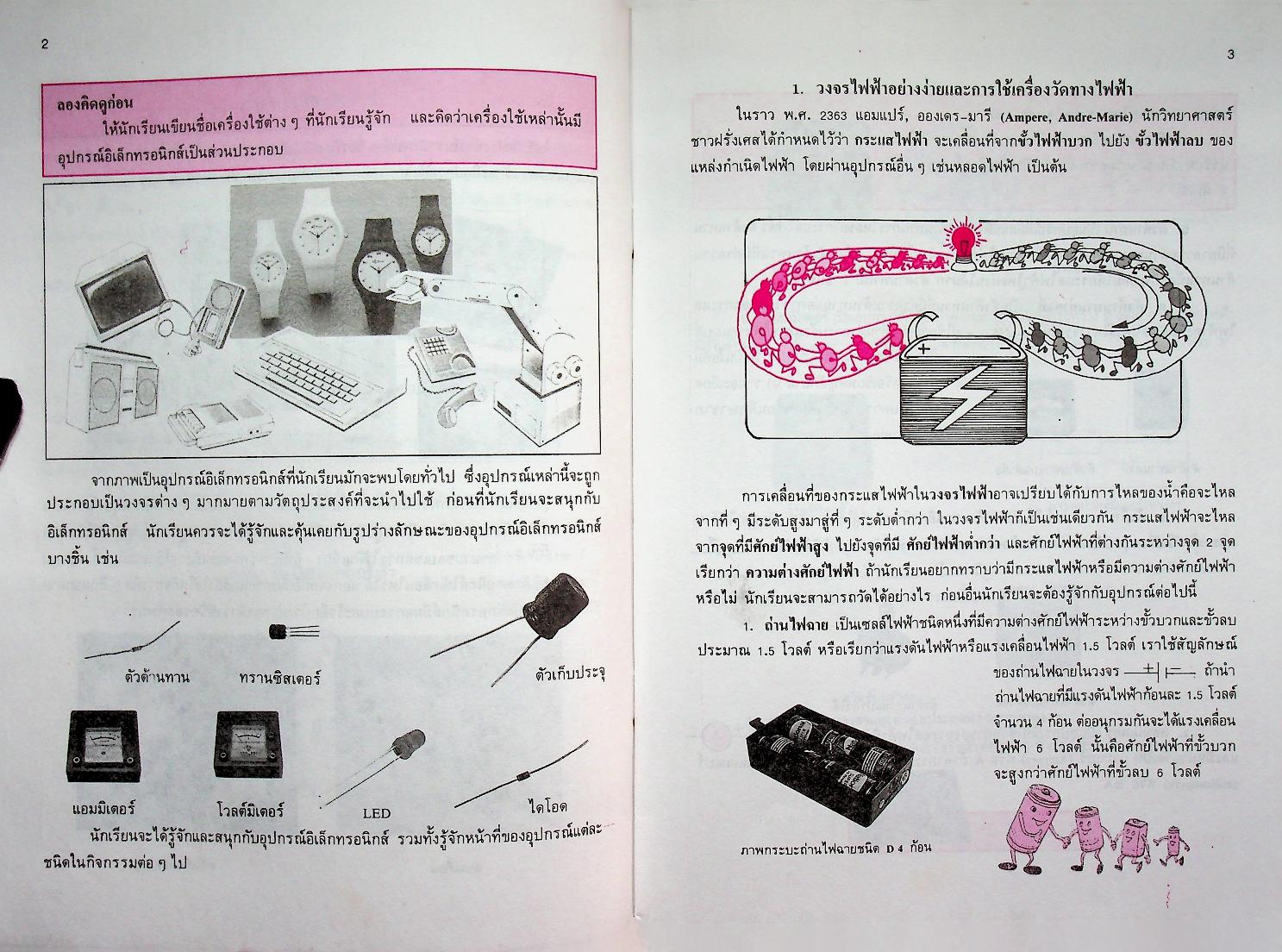 หนังสือเรียน วิชาวิทยาศาสตร์ ว 016 สนุกกับอิเล็กทรอนิกส์ ระดับมัธยมศึกษาตอนต้น