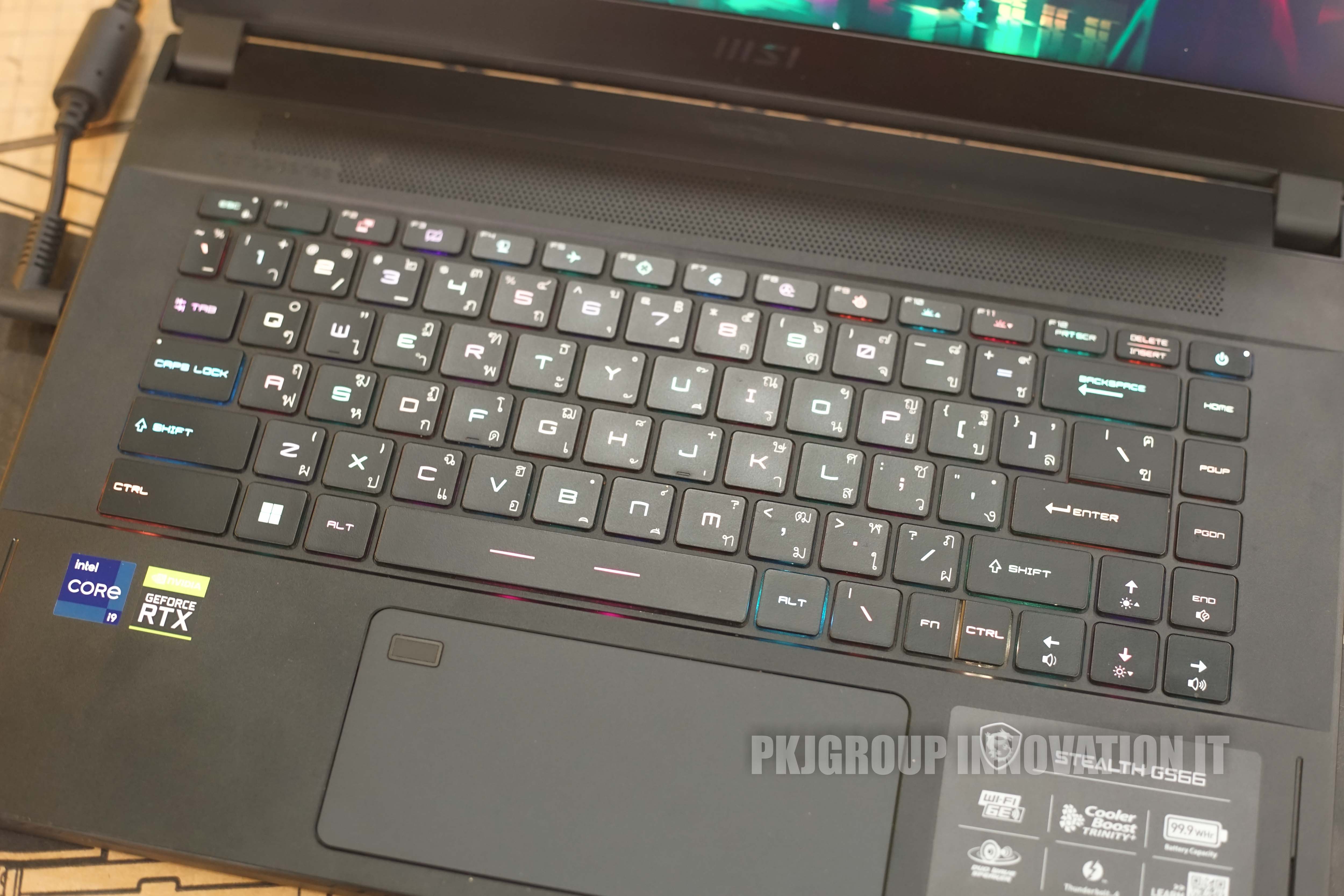 โน๊ตบุ๊คเล่นเกมมือสอง MSI GS66 12UHS-253TH i9-12900H RAM 64 GB M.2 2 TB RTX3080Ti