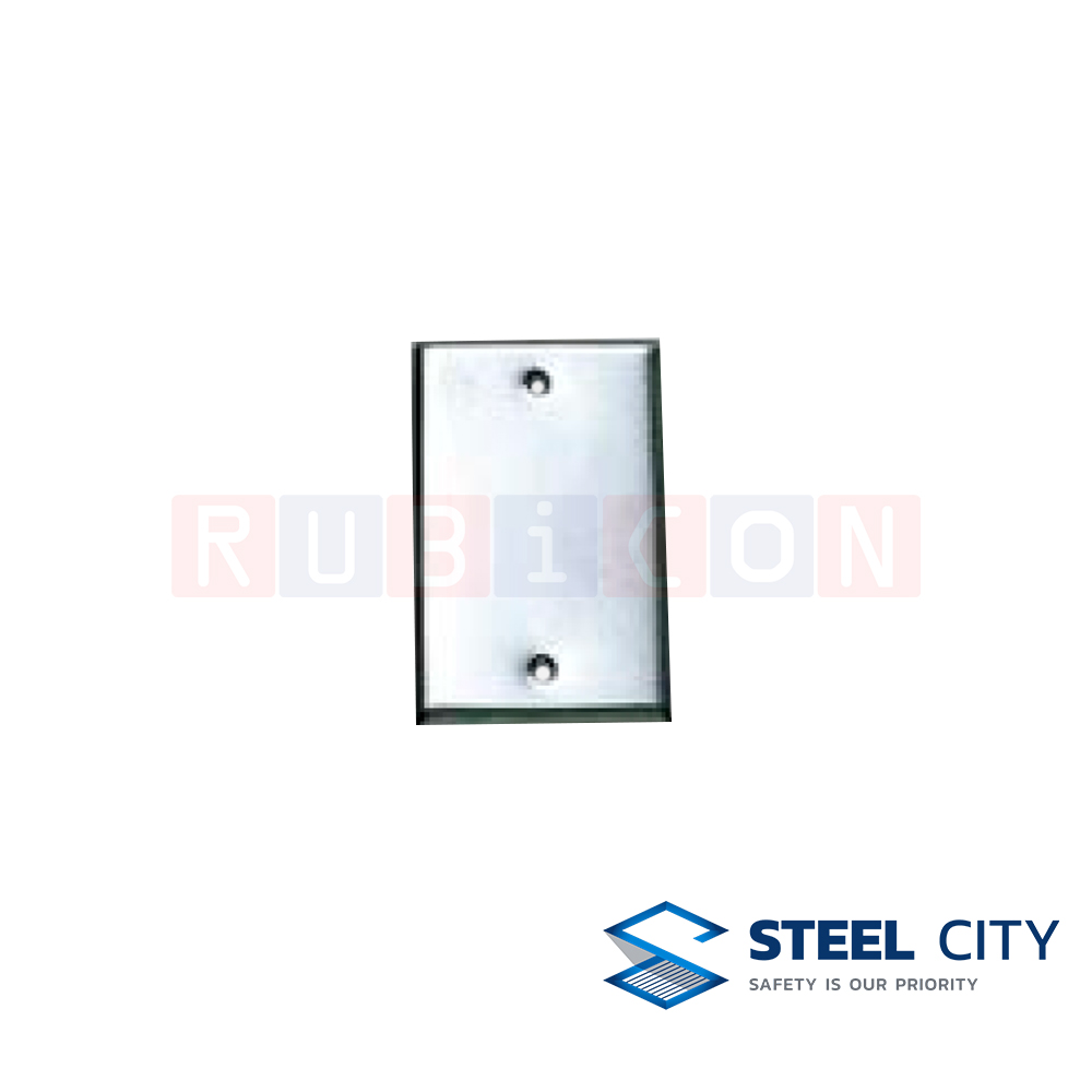 STEEL CITY FY31 ฝาปิด เอฟ.เอส.บ๊อกซ์ ซิงเกิ้ล แก๊งค์ สแตนเลส แบบปิดมิด [(F.S. COVER PLATES SINGLE GANG)