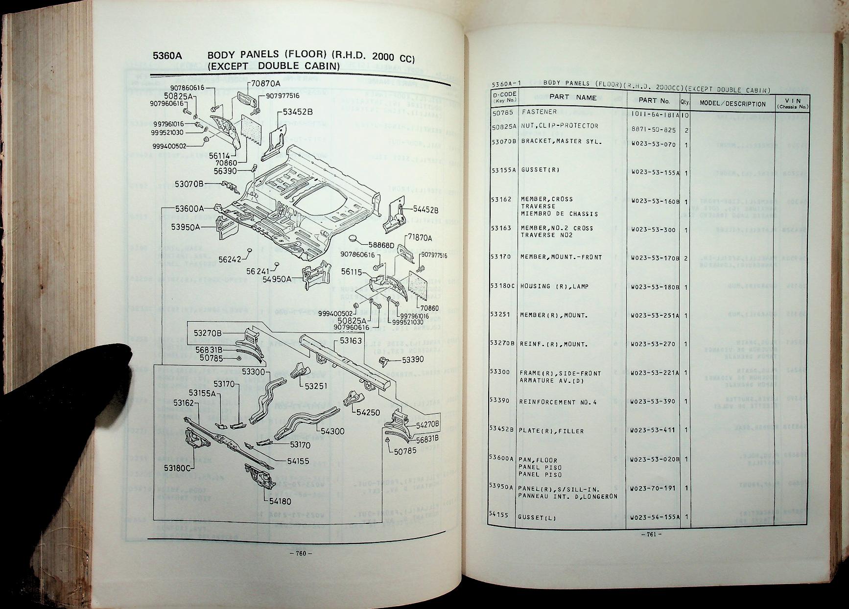 Parts Catalog Mazda T2000, T2500, T3000, T4100 (GENERAL) ('81)