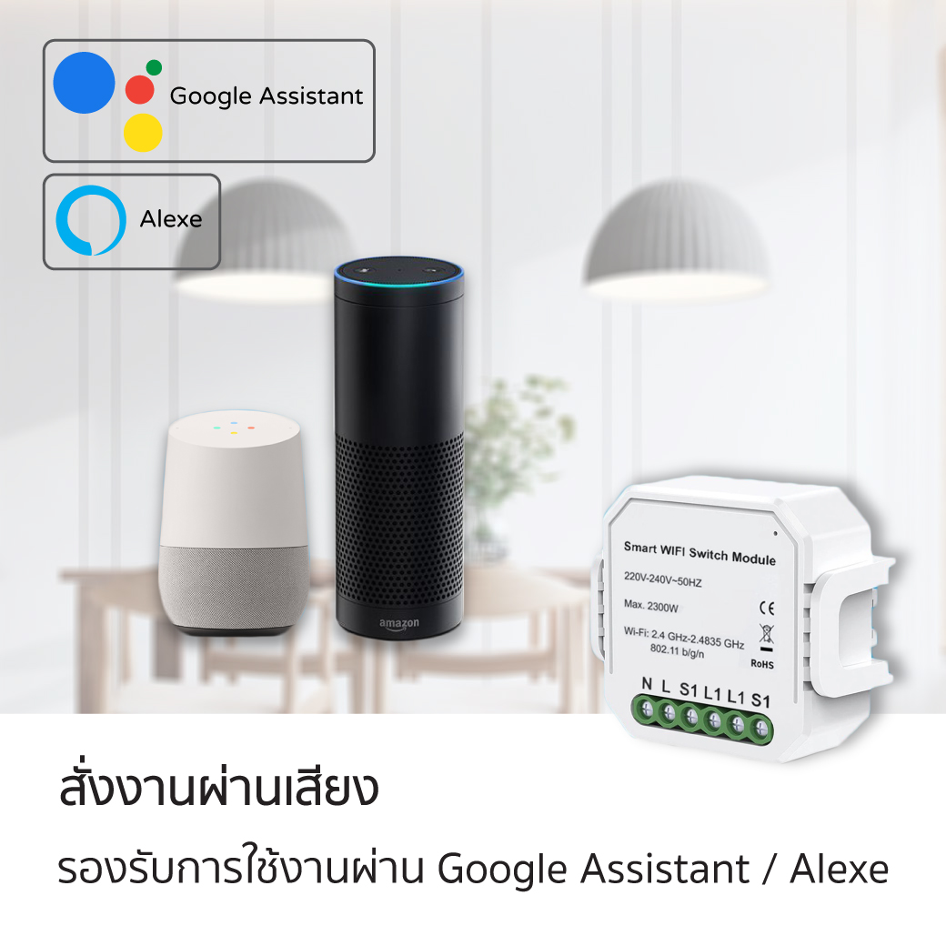 WiFi/Zigbee Switch Module 2 Chanel โมดูลสำหรับต่อกับสวิตช์แบบ 2 ปุ่ม แบบ WiFi และ Zigbee