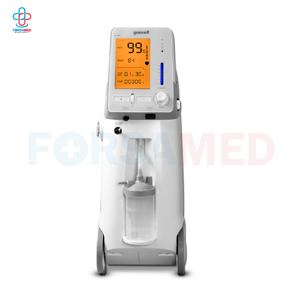 เครื่องผลิตออกซิเจน ขนาด 5 ลิตร ยี่ห้อ Yuwell รุ่น 9F-5AW มีฟังก์ชันพ่นยา ประกันศูนย์ไทย 3 ปี