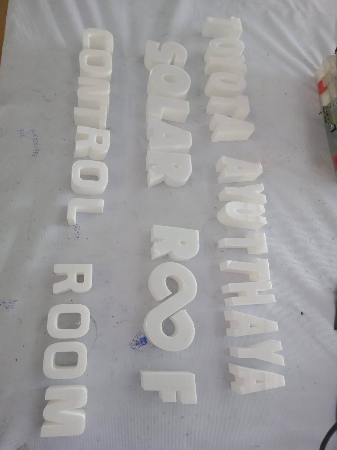 ป้ายตัวหนังสือพิมพ์จากเครื่อง3D งานTOYOTA AYUTHAYA