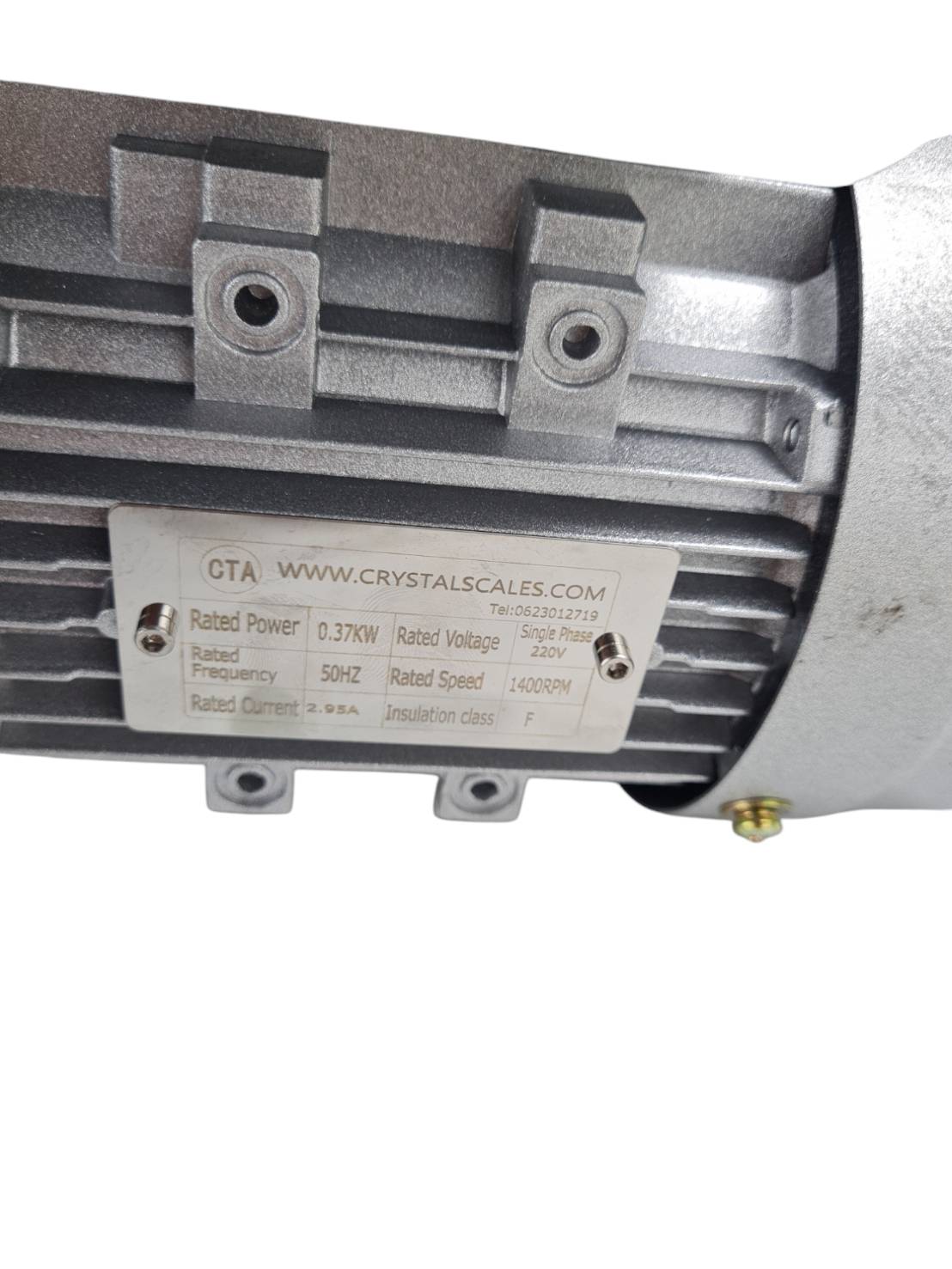 มอเตอร์เกียร์ไฟฟ้ากระแสสลับ ขนาด370W 220vพร้อมหน้าแปน รูเพลา 25 มิลลิเมตร เกียร์ 15:1ทำเครื่องกลึงรถแม็คโคร