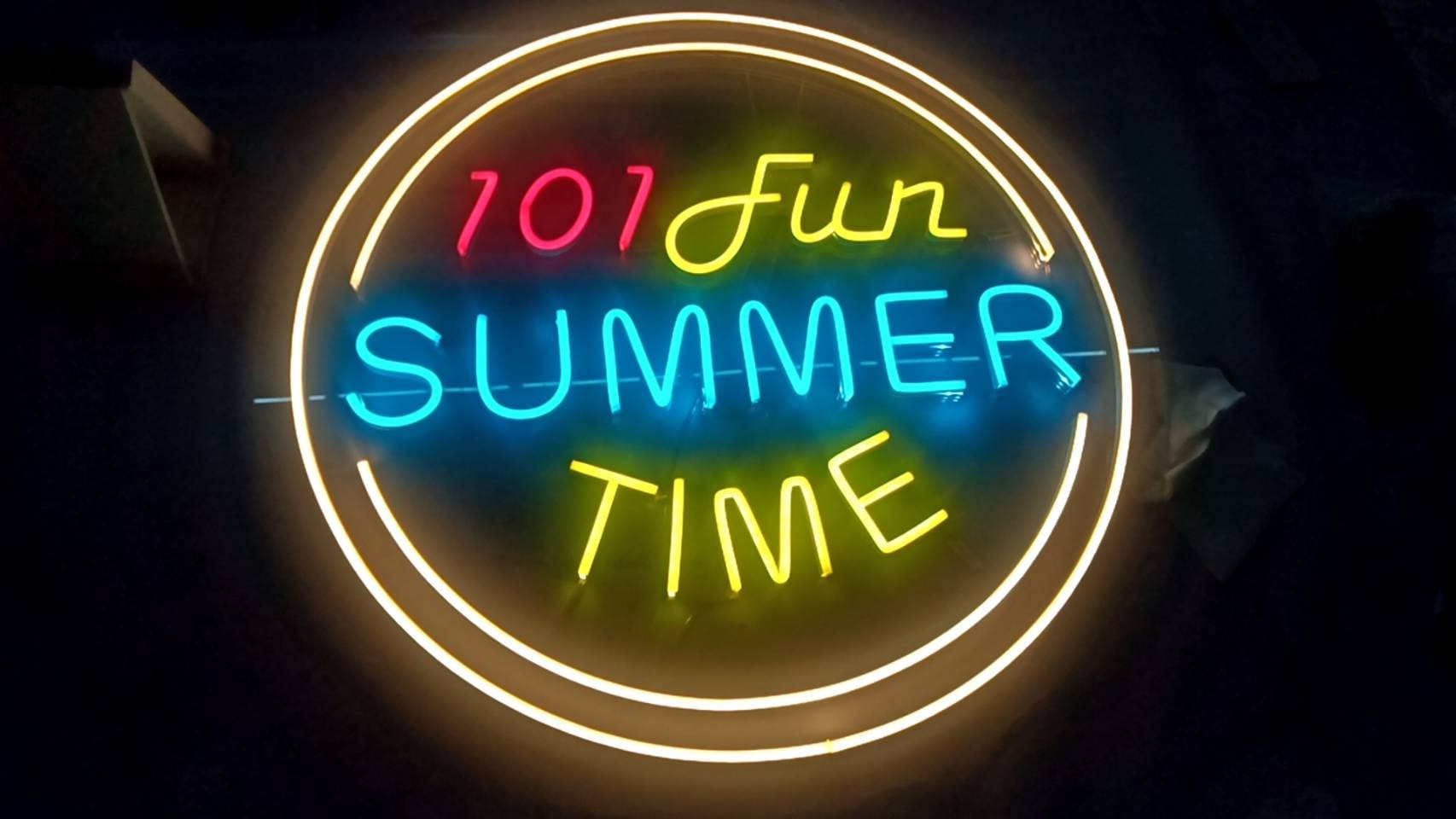ป้ายไฟแอลอีดีนีออนเฟล็ค งาน101 FUN SUMMER TIMEนีออน