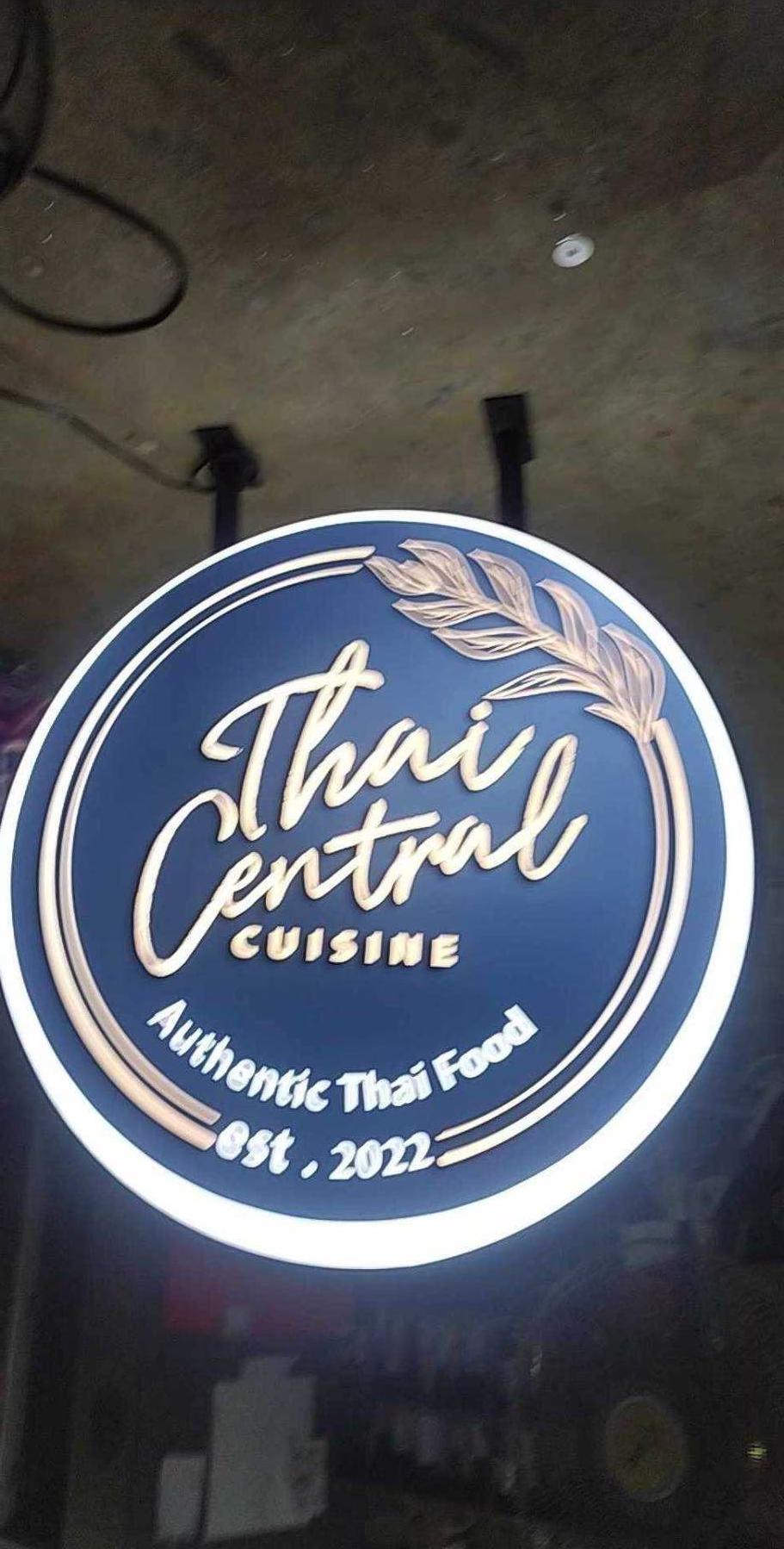 ป้ายตู้ไฟวงกลม ป้ายกล่องไฟวงกลม ป้ายหน้าร้าน Thai Central Cuisine