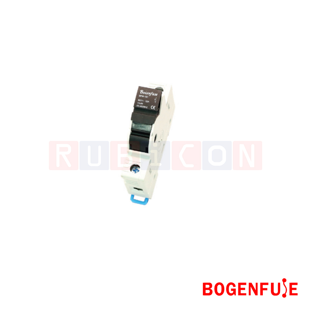 BOGENFUSE BFM-101 1P 32A ตลับใส่ฟิวส์รุ่นมีแล้มป์ ขนาด 10x38 มม. 690V gL10 (CYLINDER FUSE HOLDER)