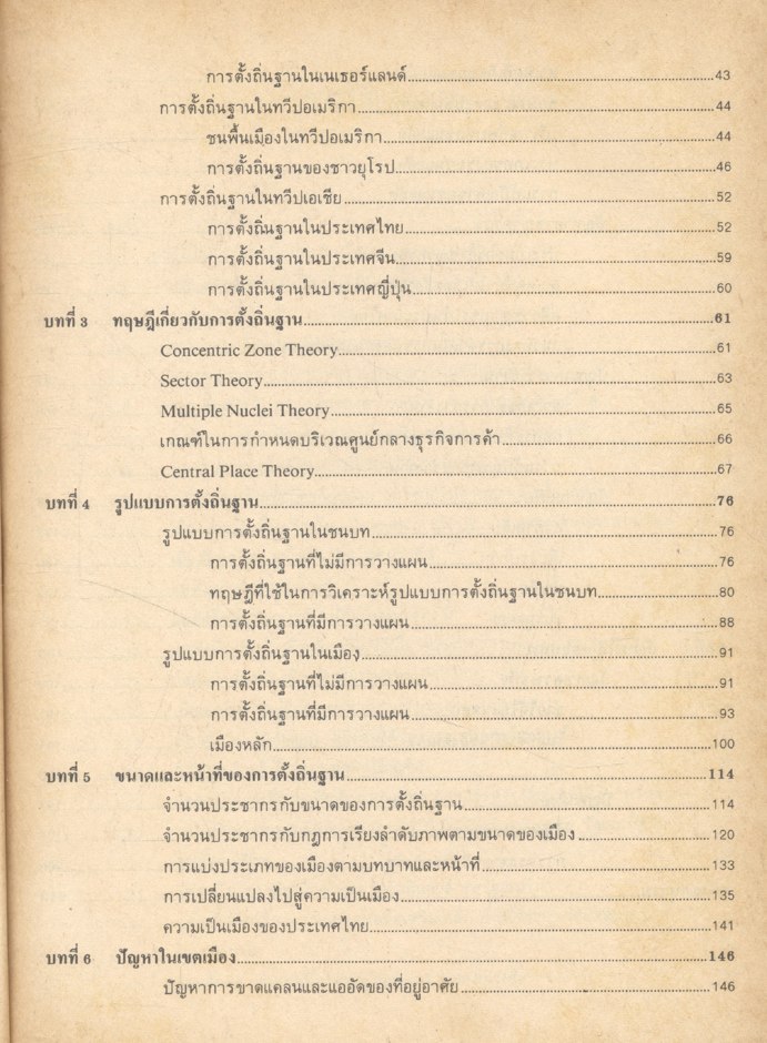 ภูมิศาสตร์การตั้งถิ่นฐาน (Settlement Geography)