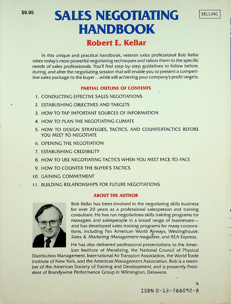 SALES NEGOTIATING HANDBOOK