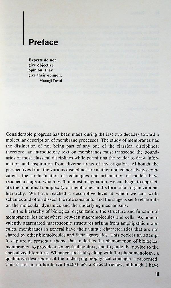 INTRODUCTION TO BIOLOGICAL MEMBRANES