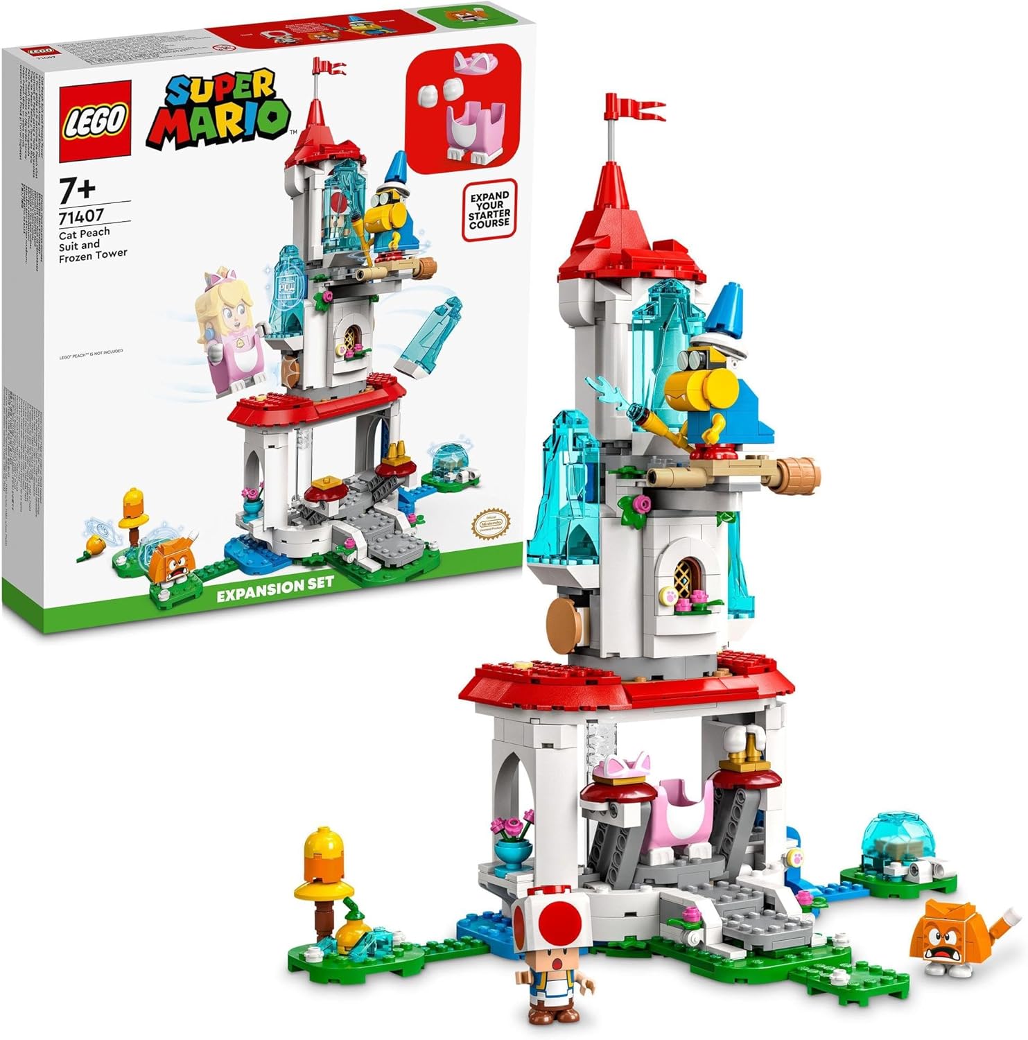 **MTS Toys**เลโก้ Lego 71407 Super Mario : Cat Peach Suit and Frozen Tower