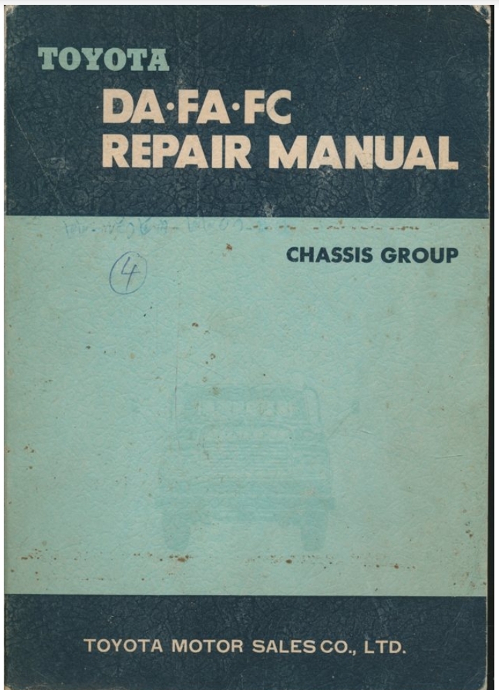 TOYOTA DA FA FC REPAIR MANUAL CHASSIS GROUP