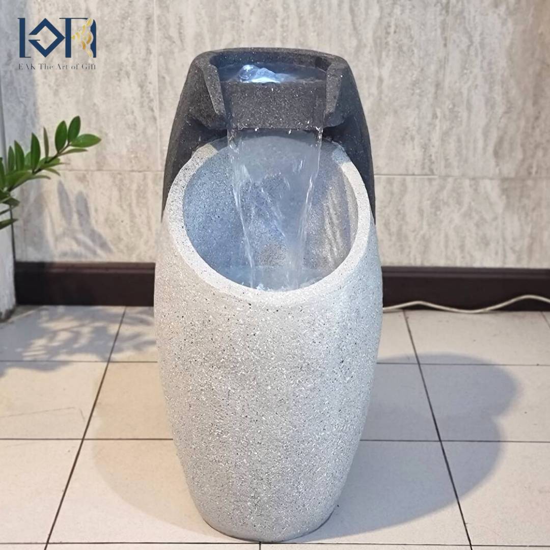 น้ำล้นน้ำพุตั้งพื้น รุ่นคู่มงคล2282 เสริมฮวงจุ้ยแต่งบ้านจัดสวน สำเร็จรูป น้ำพุหน้าบ้านแต่งสวนสวย