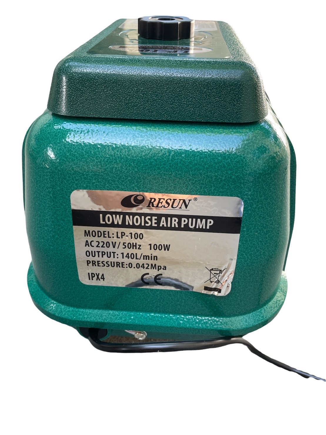 ปั๊มลมบ่อปลา RESUN LP100 Low Noise Air เครื่องเติมอากาศแอร์ปั๊มแรงลม 150 ลิตร/นาที ของแท้จากบริษัทรีซัน