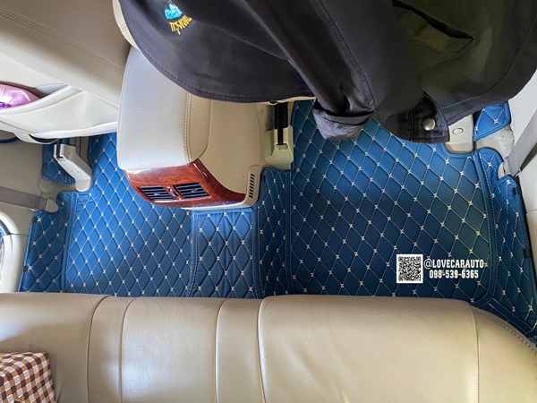 พรมปูพื้นรถยนต์ 6D Toyota Camry โตโยต้า แคมรี่ 2002 โฉมตาเหยี่ยว สีน้ำเงินด้ายทอง