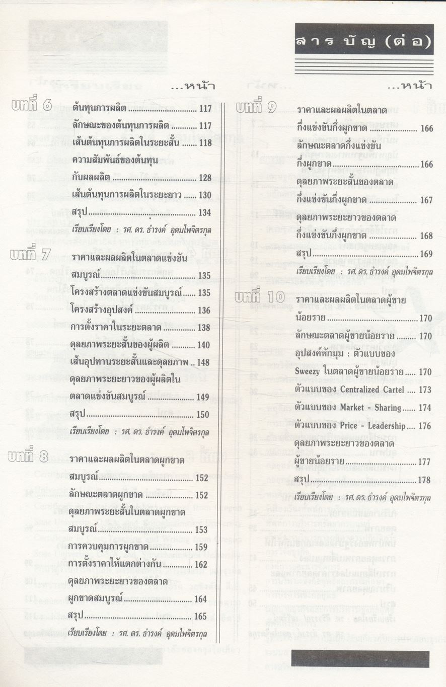 เศรษฐศาสตร์จุลภาค MICROECONOMICS