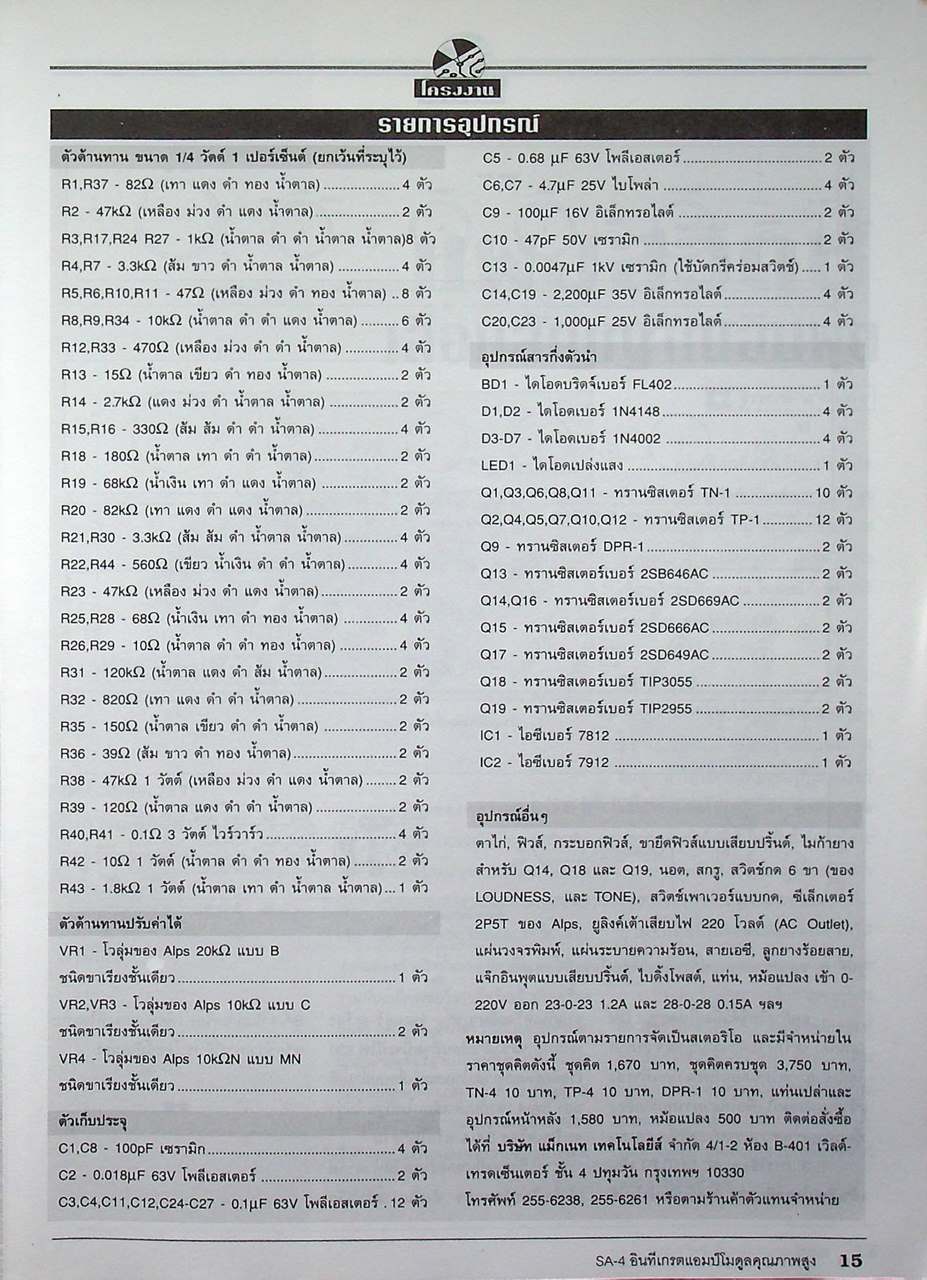 โครงงาน HOBBY ELECTRICS 6