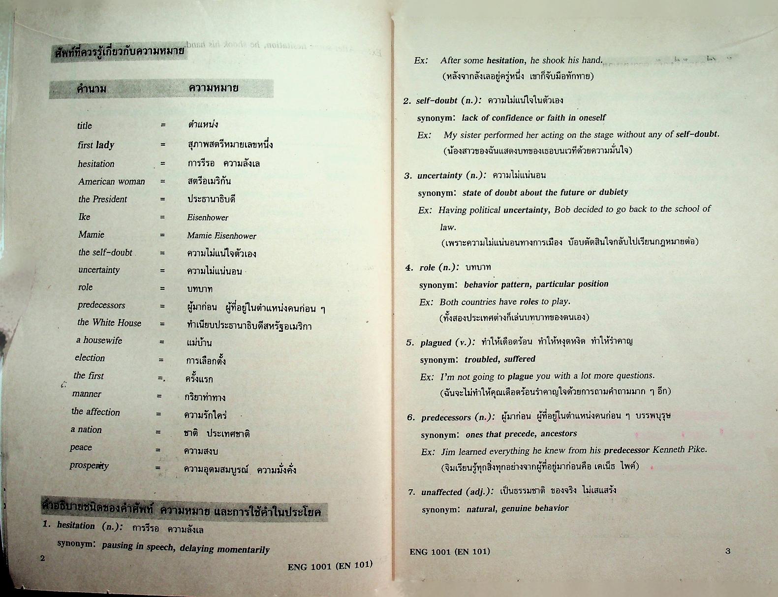 ประโยคภาษาอังกฤษพื้นฐานและศัพท์จำเป็นในชีวิตประจำวัน
