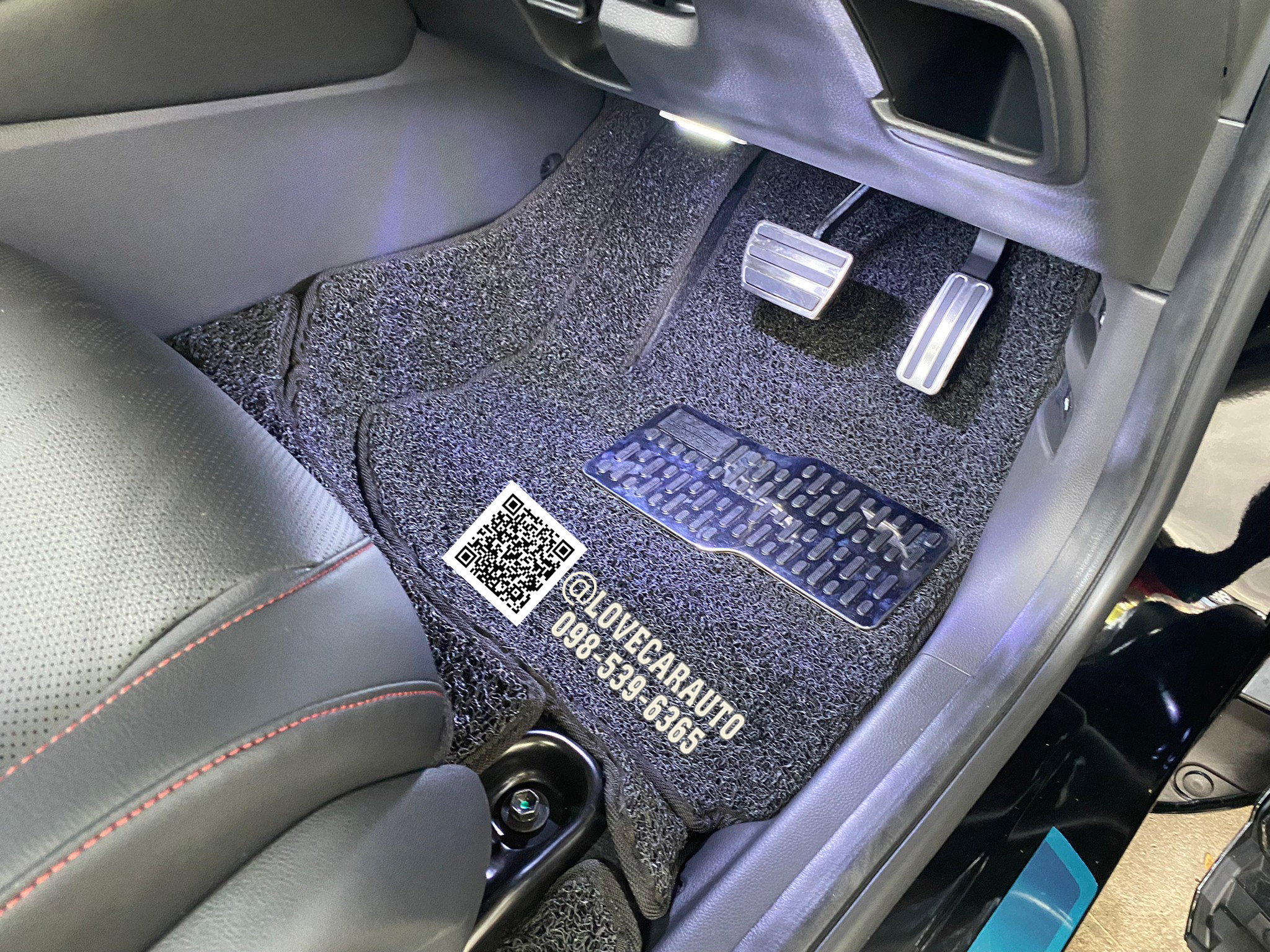 พรมดักฝุ่นไวนิลปูรถยนต์เข้ารูป Honda HRV 2022 สีดำ