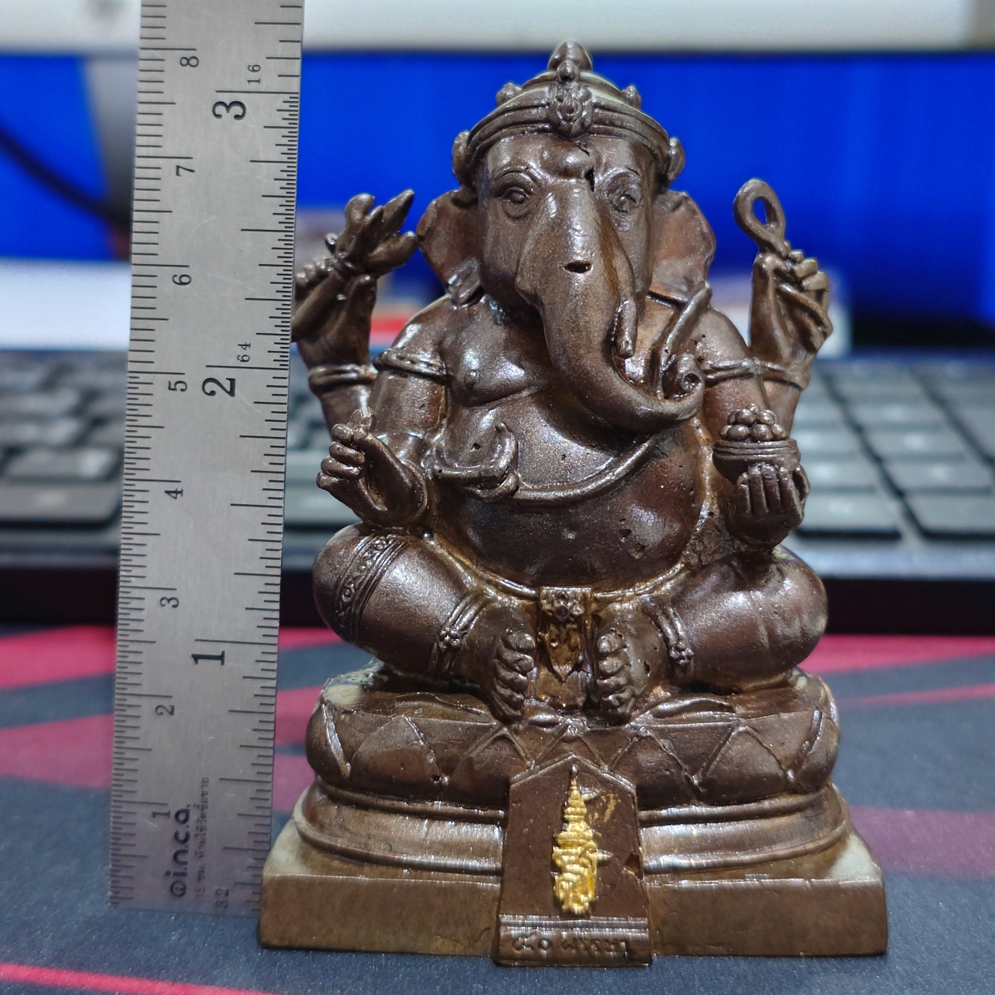 พระพิฆเนศ เฉลิมพระเกียรติ สธ 50 ปี เนื้อสัมฤทธิ์ คณะโบราณคดี มหาวิทยาลัยศิลปากร สร้าง ปี2548