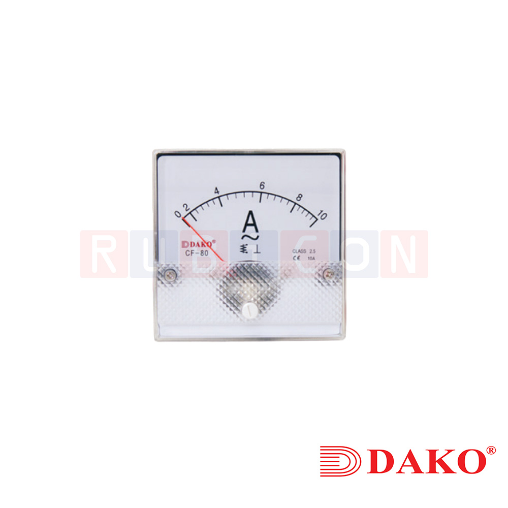 "DAKO" CF-80A DIRECT AMPMETER แอมป์มิเตอร์ชนิดต่อตรง SIZE 80 mm. x 80 mm. CLASS 1.5 ANALOG PANEL METERS