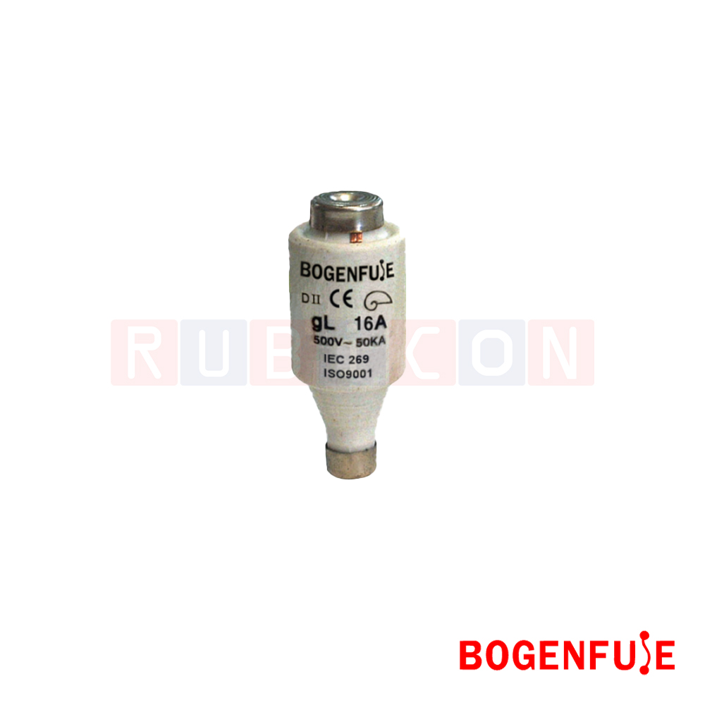 BOGENFUSE E27 2A ลูก ฟิวส์ DII 500V gL-gG (DIAZED FUSE) ขนาด 21.5x50 mm.