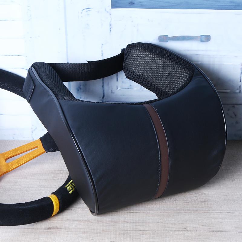 หมอนรองคอในรถ หนังสีดำ Car Neck Pillow