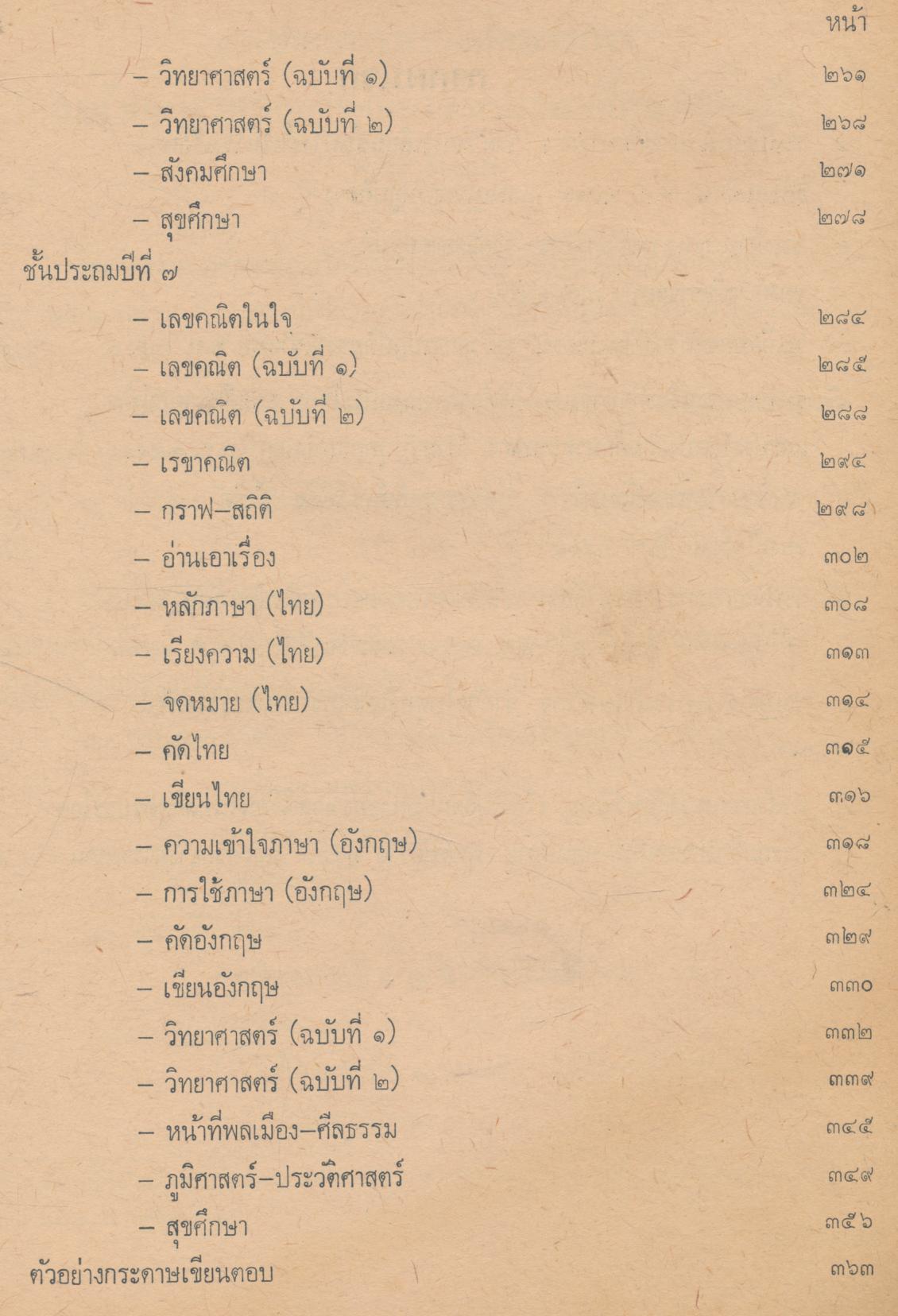 คู่มือการวัดผล ชั้นประถมศึกษา