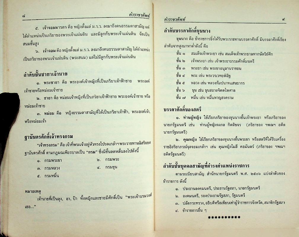อนุกรม ราชาศัพท์ ฉบับสมบูรณ์