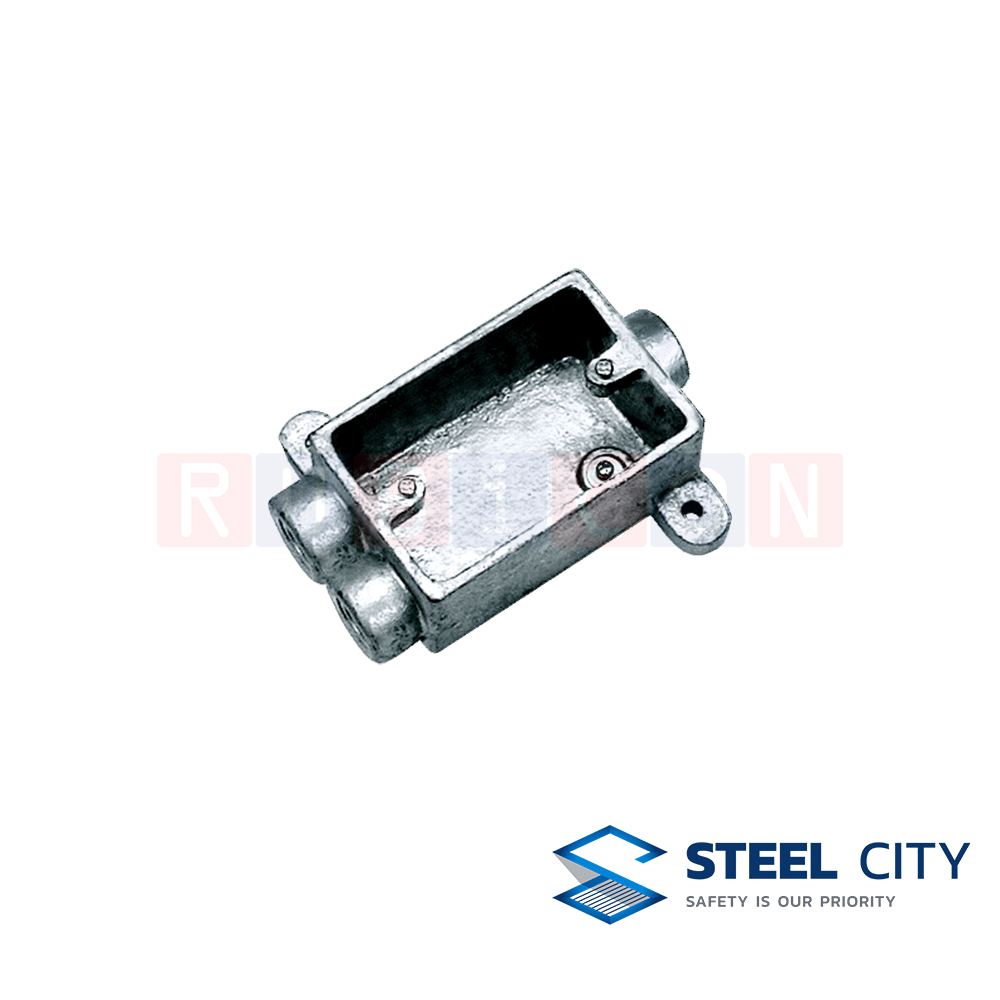 STEEL CITY เอฟ.เอส.บ๊อกซ์อาบสังกะสี (F.S.C.C.) 76x116 mm. (HOT DIP GALVANIZED F.S. BOXES 76x116 mm. )