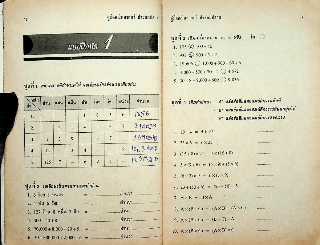 คู่มือ คณิตศาสตร์ ประถมปลาย
