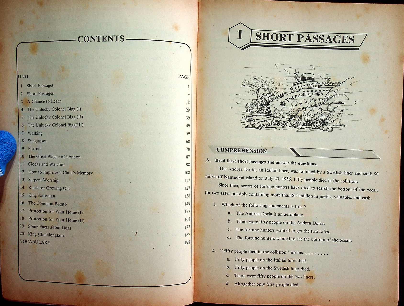 หนังสือเรียนภาษาอังกฤษ READ AND DO รายวิชา อ 051 - อ 052 ทักษะอ่าน 1-2 ชั้นมัธยมศึกษาปีที่ 3 (ม.3)