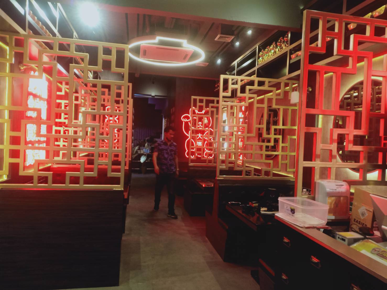 ป้ายไฟแอลอีดีนีออนเฟล็ค งานร้านอาหารจีน DA TANG HOTPOT
