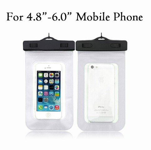 TIKITAKA ซองกันน้ำมือถือ หน้าจอ 4.0-6.0" (White)