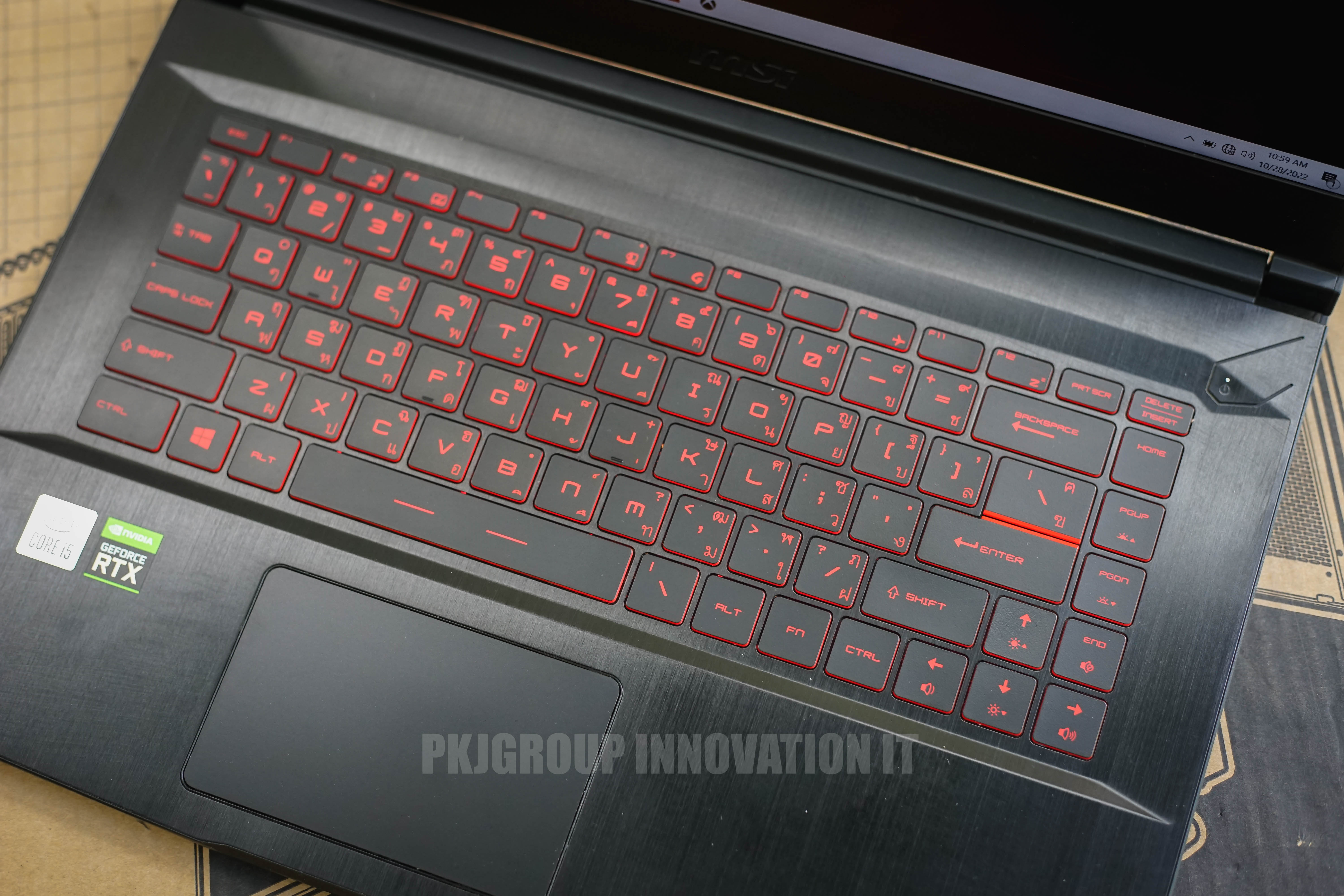 โน๊คบุ๊คเล่นเกมมือสอง MSI GF65-10UE233TH i5-10200H RAM 16 GB RTX3060