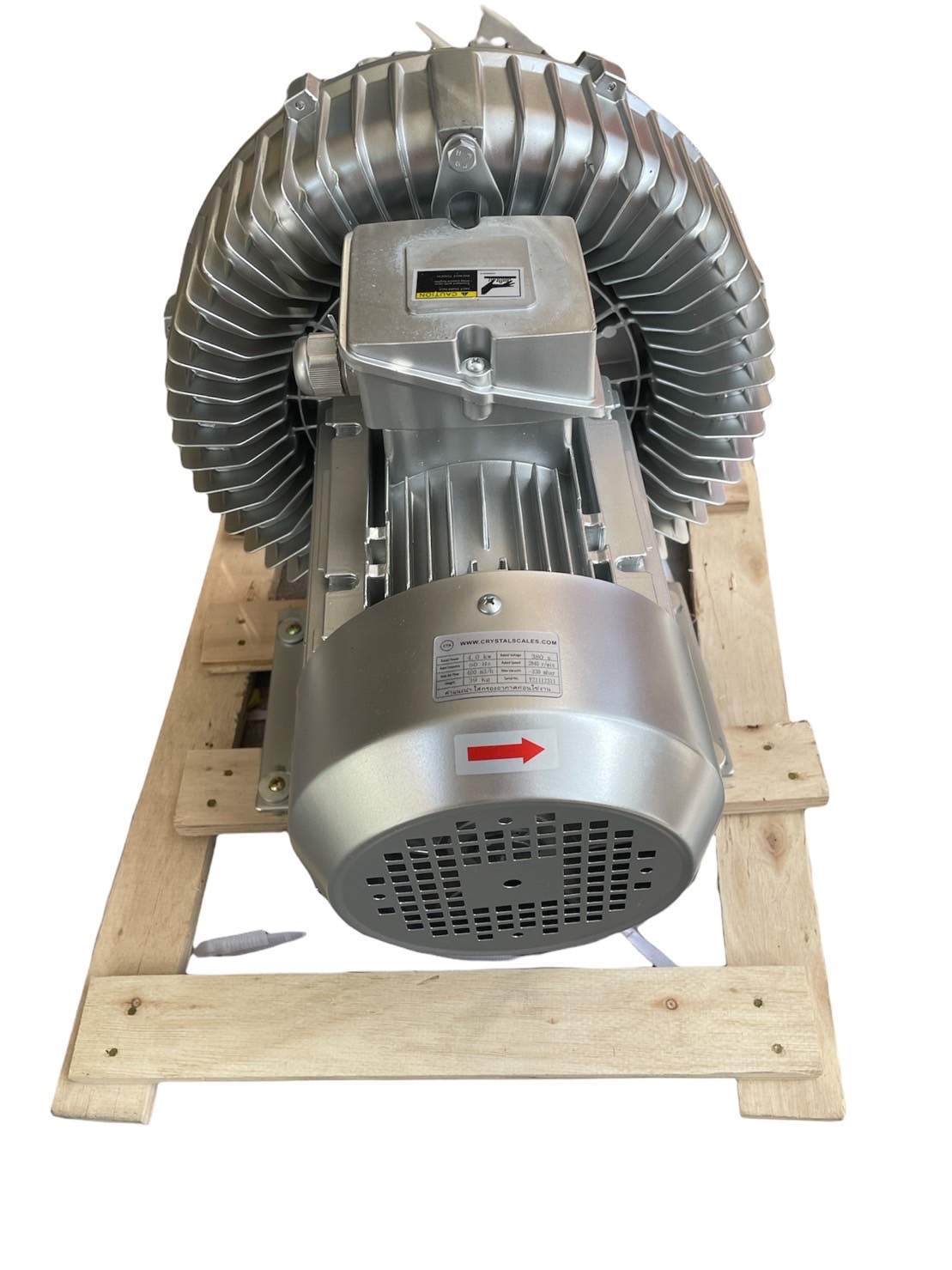 พัดลมโบรเวอร์เป่าอากาศ และ ดูดอากาศ Ring Blower CTA 4.0 Kw 380 V ขนาด 5 แรงม้า(4.0 KW)ใช้เติมอากาศในบ่อ เพาะเลี้ยงสัตว์น้ำ โรงงานอุตสาหกรรม