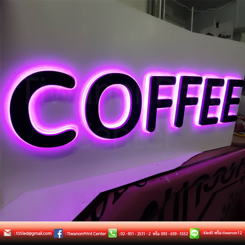 เพิ่มความสดชื่นด้วยป้ายไฟ COFFEE #งานอินดี้ #ตามใจลูกค้าเช่นเดิม