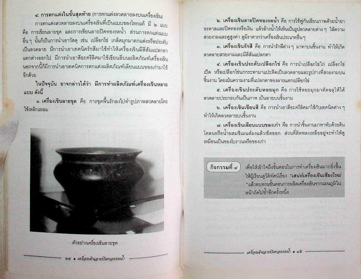 ชุดวิชา เครื่องเขินลายปิดทองรดน้ำ หมวดศิลปหัตถกรรม