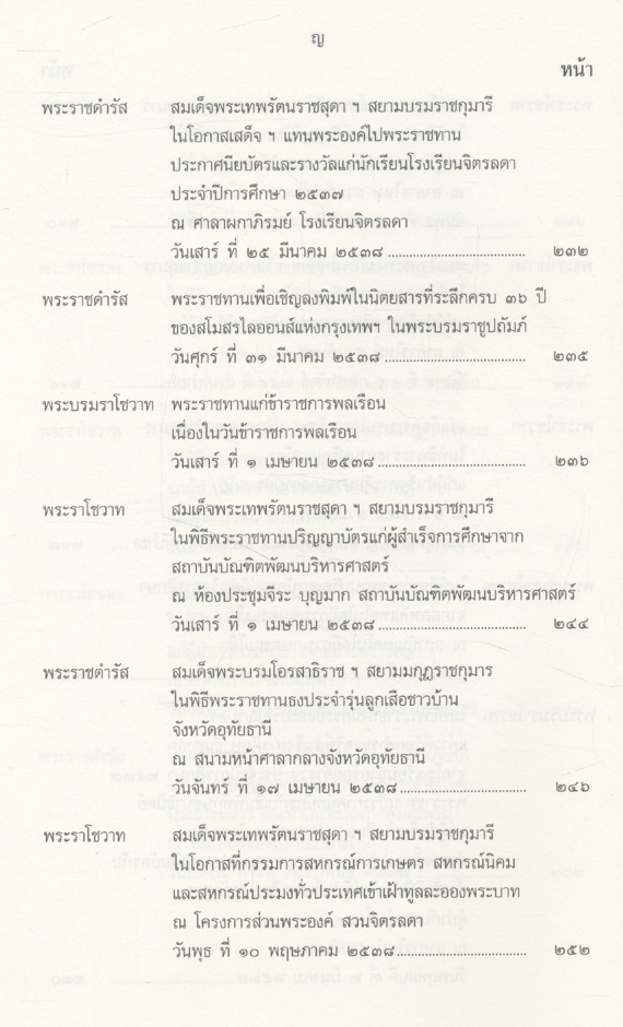 ประมวลพระราชดำรัส และพระบรมราโชวาส ที่พระราชทานในโอกาสต่างๆ ปี พุทธศักราช ๒๕๓๘