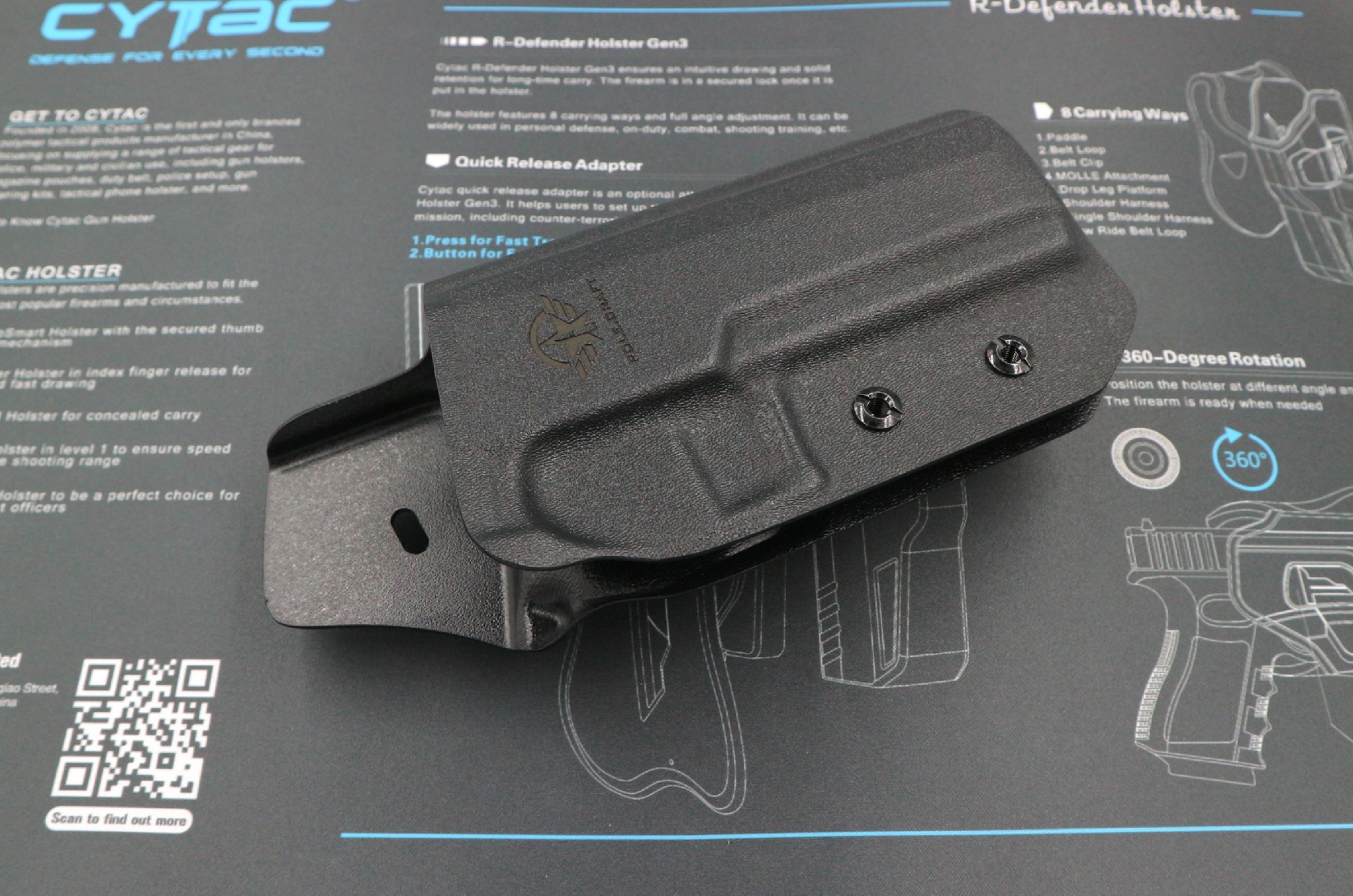 🇹🇭 733 ไทยแลนด์ แทคติคอล ซองพกนอก KYDEX + เพลทต่ำ ปรับระดับ รุ่น Sig Sauer P320 Carry / Full Size