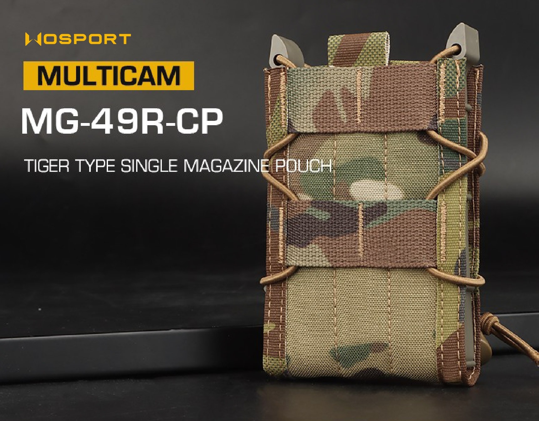 🇹🇭 1133 ไทยแลนด์ แทคติคอล ซองแม็กกาซีน 5.56 ทรง TACO (Wosport) Tiger Type 5.56 Single Magazine Pouch [ MG-49 ]