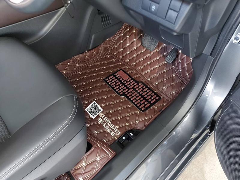 พรมปูพื้นรถยนต์ Toyota Yaris Ativ 2023 สีกาแฟ