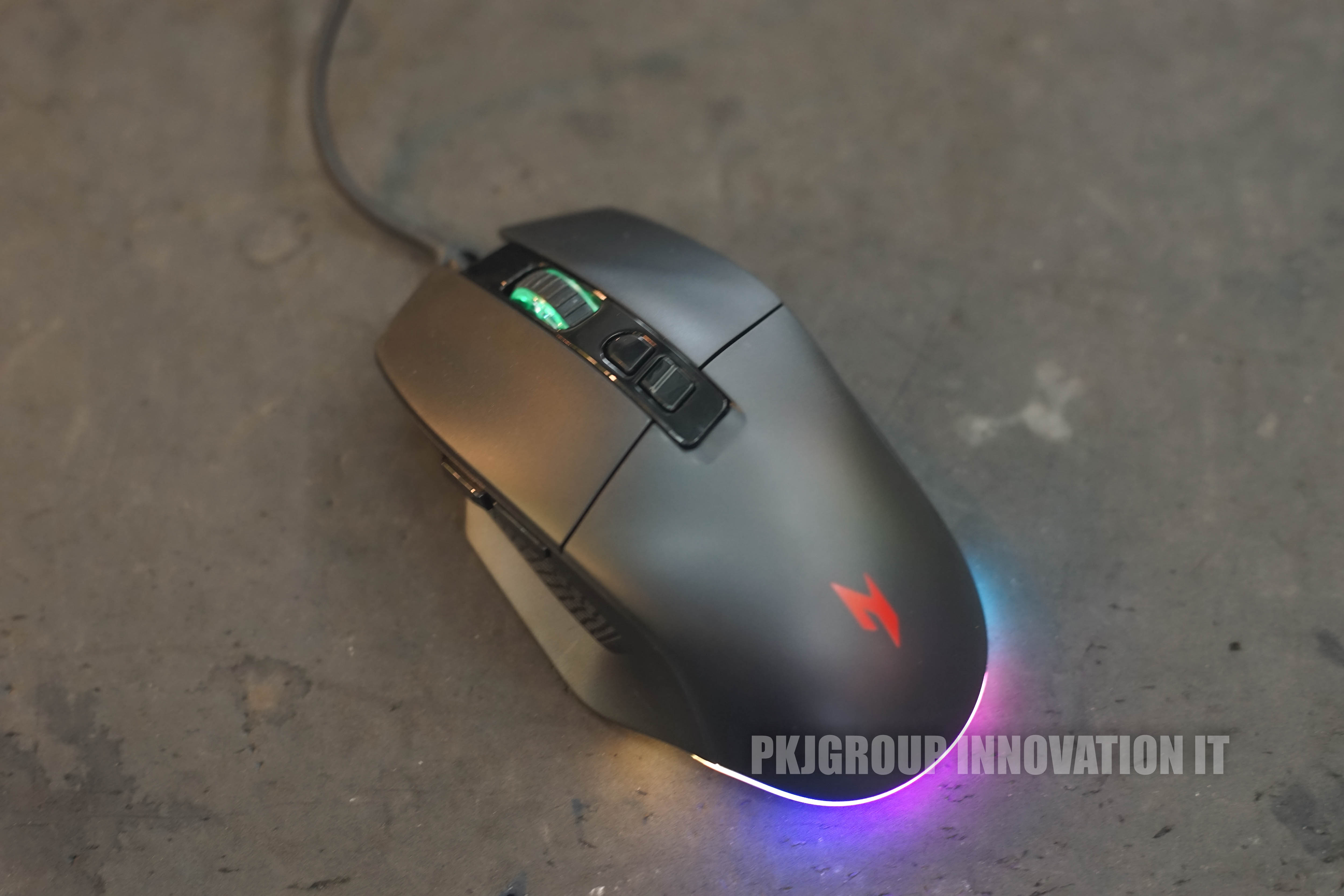 เมาส์เกมมิ่ง Acer Nitro RM145 ปรับ DPI ได้ 5 ระดับ สายถักยาว 1.6 เมตร แข็งแรง ทนทาน ไฟ RGB หลายโหมด