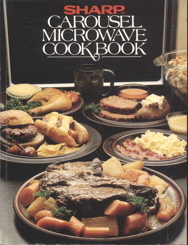 SHARP CAROUSEL MICROWAVE COOK BOOK **เนื้อหาด้านในเป็นภาษาอังกฤษทั้งเล่ม