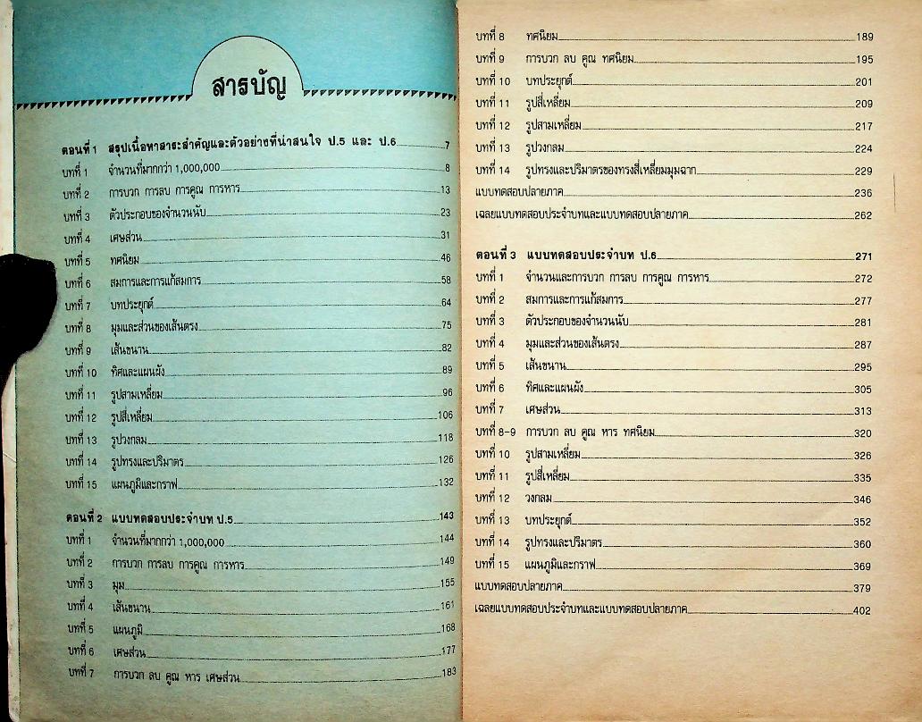 คู่มือ คณิตศาสตร์ ป.5 ป.6 (ฉบับเตรียมสอบ)
