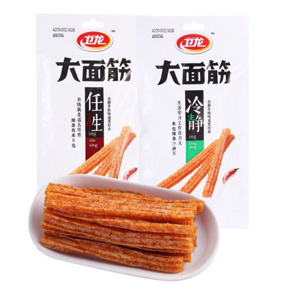 แผ่นเผ็ดพริกเสฉวนแท่งแบน(ล่าเถียว) ตรา Weilong (106 g)