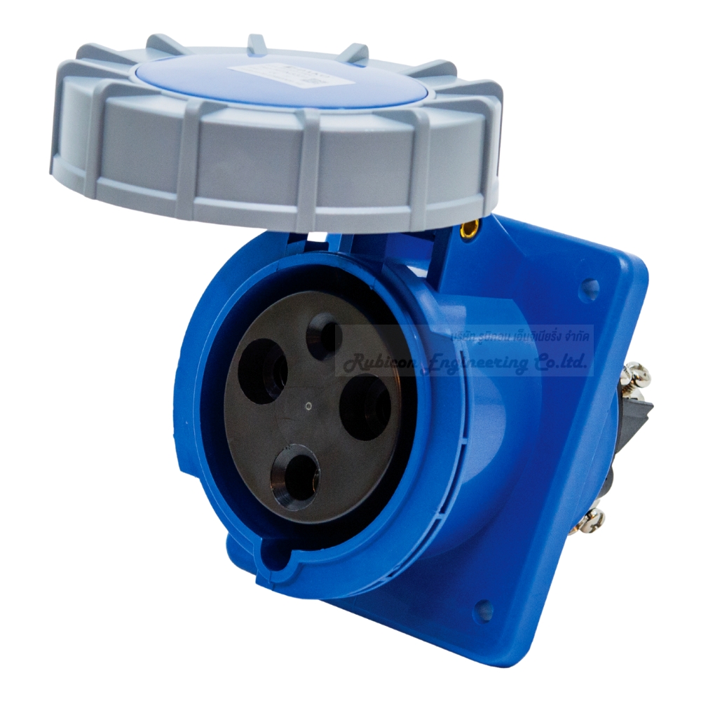 HTN 3331 เต้ารับฝังเฉียงกันน้ำ (2P+E) 63A IP67 DAKO