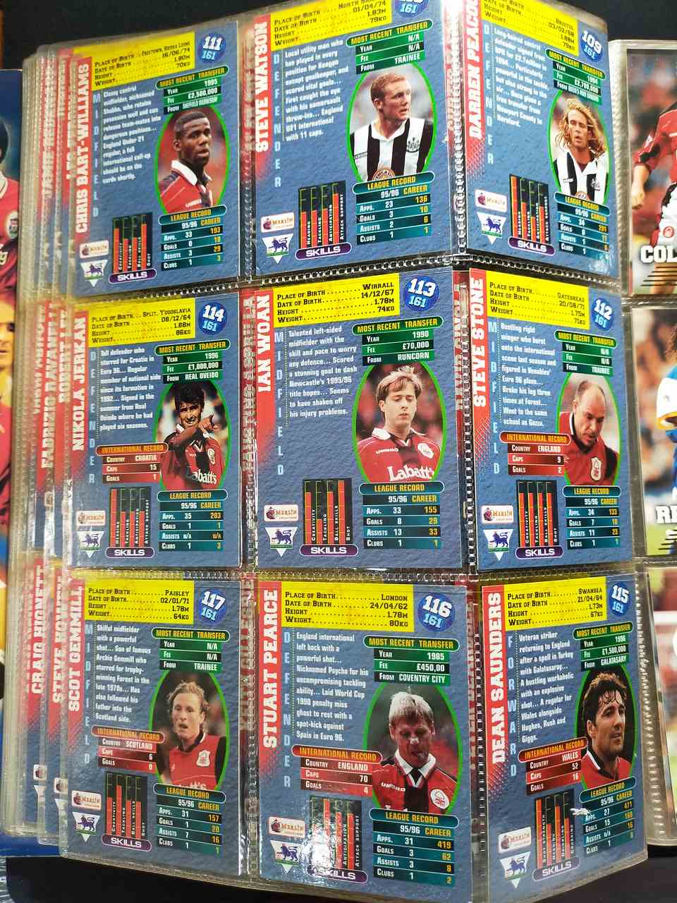 MERLIN'S PREMIER GOLD TRADING CARDS 1996-97 SEASON