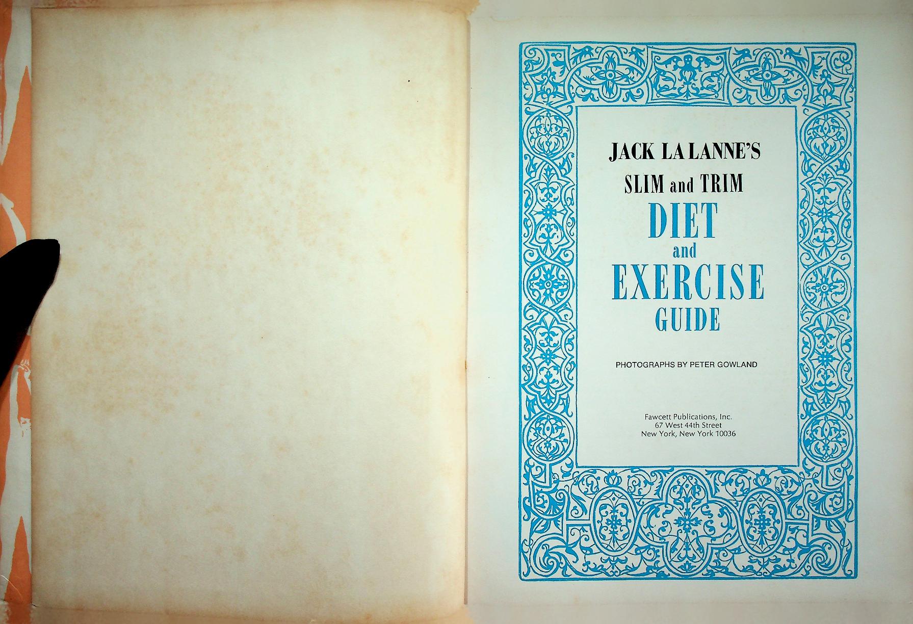 Jack La Lanne's SLIM and TRIM DIET and EXERCISE GUIDE