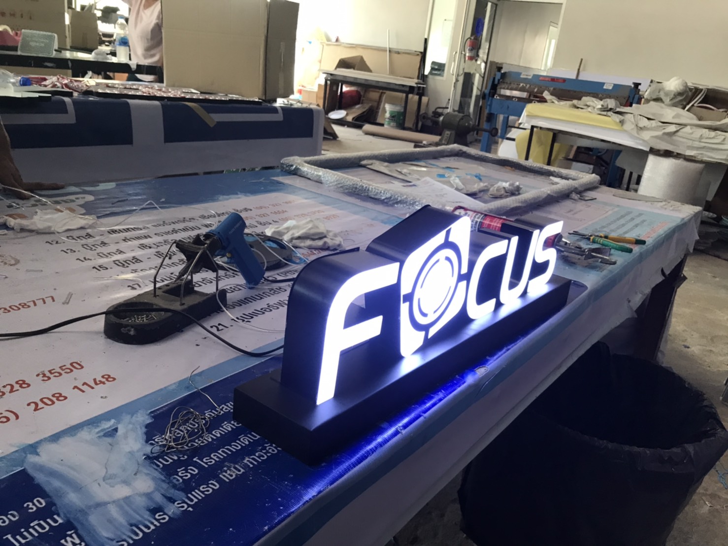 รับทำป้ายตั้งตัวอักษร งานป้ายโฟกัส